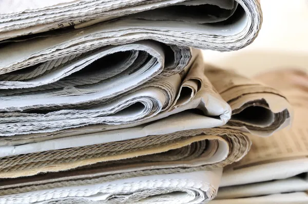 Stack of newspapers — Stock Photo, Image