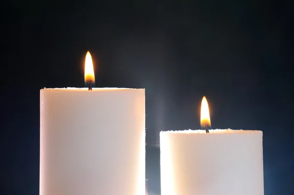 Two candles and aura — Stock Photo, Image