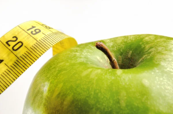 Apple en meten tape voor een gezonde levensstijl 2 — Stockfoto