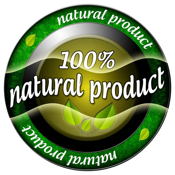 Produto natural 100 ícone — Fotografia de Stock