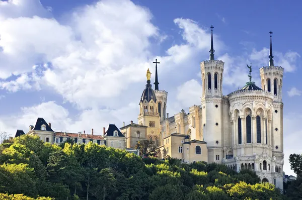 Basilikan notre dame de Fourvière, lyon, Frankrike — Stockfoto