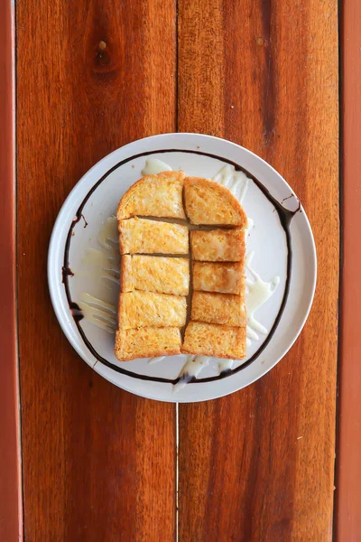 Toast Brood Met Boter Erop Toast Brood Boterbrood — Stockfoto