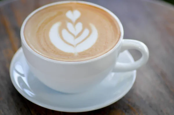 Ζεστό Καφέ Καπουτσίνο Καφέ Καφέ Latte Σκέτο Λευκό Καφέ — Φωτογραφία Αρχείου