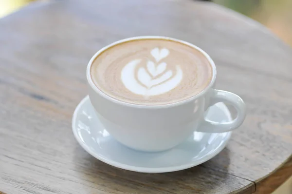Heißer Kaffee Cappuccino Oder Latte Coffee Oder Flacher Weißer Kaffee — Stockfoto