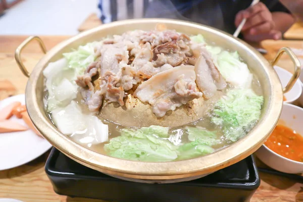 Carne Porc Grătar Cuptor Mâncare Thailandeză Mâncare Coreeană Sau Carne — Fotografie, imagine de stoc