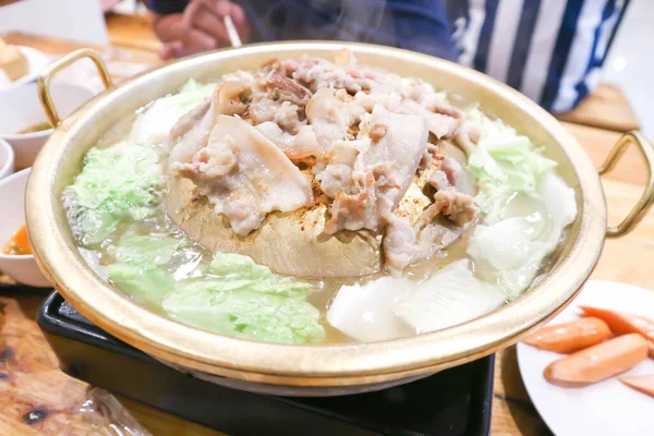 Gegrild Varkensvlees Oven Thais Eten Koreaans Eten Gegrild Varkensvlees Pan — Stockfoto