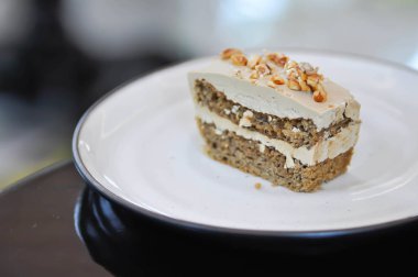 kahveli kek ya da banoffee ya da banoffee kek ya da bir parça kek.