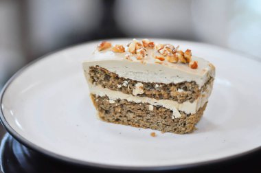 kahveli kek ya da banoffee ya da banoffee kek ya da bir parça kek.