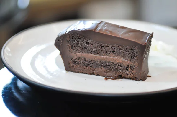 Chocolate Cake Dark Chocolate Cake Brownie — Fotografia de Stock