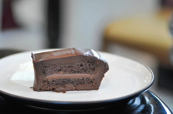 Chocolate Cake Dark Chocolate Cake Brownie — Foto de Stock