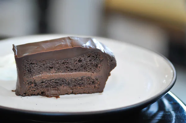 Chocolate Cake Dark Chocolate Cake Brownie — Foto de Stock