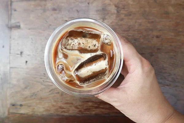 Coffee Iced Coffee Iced Cappuccino Coffee Top View — Stok Foto