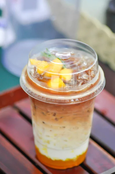 Limon Çayı Mango Çayı Sütlü Çay Portakal Kahvesi Portakal Suyu — Stok fotoğraf