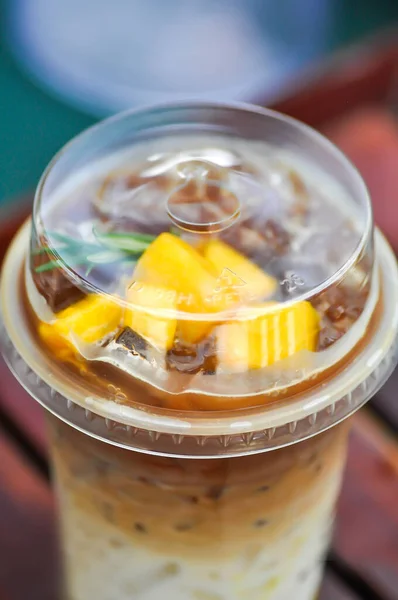 Чай Лимоном Манго Чай Молоком Апельсиновый Кофе Апельсиновый Сок Смешанный — стоковое фото