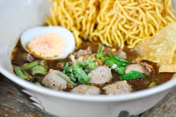 Noodles Meatball Noodles Noodle Chinese Noodles Thai Noodles — ストック写真