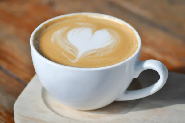 Ζεστό Καφέ Καπουτσίνο Καφέ Καφέ Latte Σκέτο Λευκό Καραμέλα Καφέ — Φωτογραφία Αρχείου