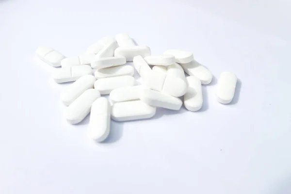 Pharmaceutical Medicine Pills Tablets Capsules Top View — Zdjęcie stockowe