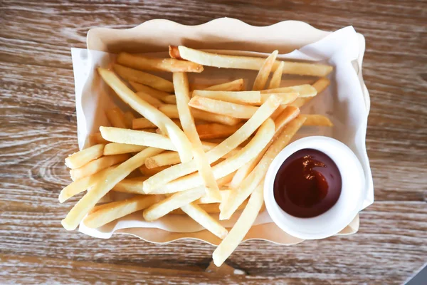 French Fries Fried Potato Fries Chips Dip — Photo