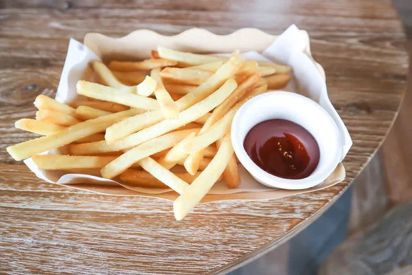 French Fries Fried Potato Fries Chips Dip — Stockfoto