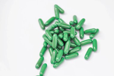 İlaç veya ilaç, hap, hap ve kapsül veya yeşil ilaç