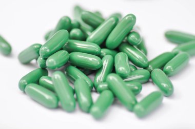 İlaç veya ilaç, hap, hap ve kapsül veya yeşil ilaç