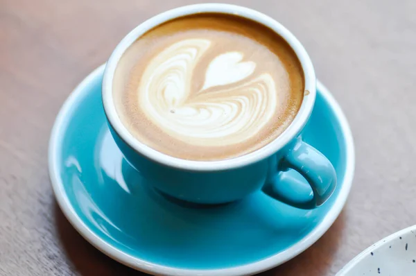 Heißer Kaffee Cappuccino Oder Latte Coffee Oder Flacher Weißer Kaffee — Stockfoto