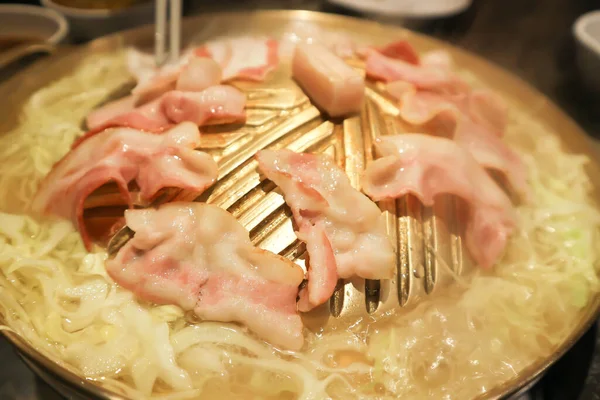Grillat Fläsk Grillat Bacon Eller Grillat Fläsk Ugnen Koreansk Mat — Stockfoto