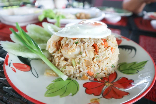 Fried Rice Stir Fried Rice Shrimp Egg Vegetable — Stock Photo, Image