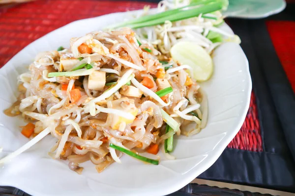 Noodles Stir Fried Noodles Thai Noodles Pad Thai Serve — Stock Photo, Image