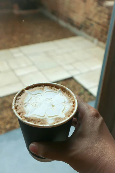 Hete Koffie Cappuccino Koffie Latte Koffie Mokka Koffie Karamel Latte — Stockfoto