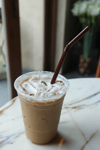 アイスコーヒーアイスラテコーヒーアイスカプチーノ — ストック写真