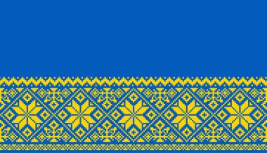 Ulusal renklerde Ukrayna süsü tarzında arkaplan