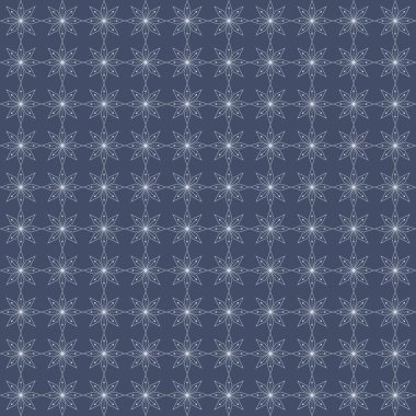 Vektör geometrik beyaz kar taneleri yıldızsız iz arkaplanı.