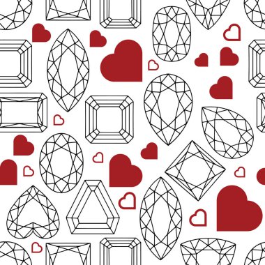 Vektör desensiz mücevherler sanat ve herat arkaplanlarını çiziyor