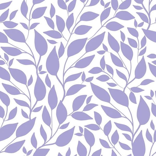 Vector Seamless Pattern Background Leaf Silhouette Pattern Illustration Seamless Nature — Stok Vektör