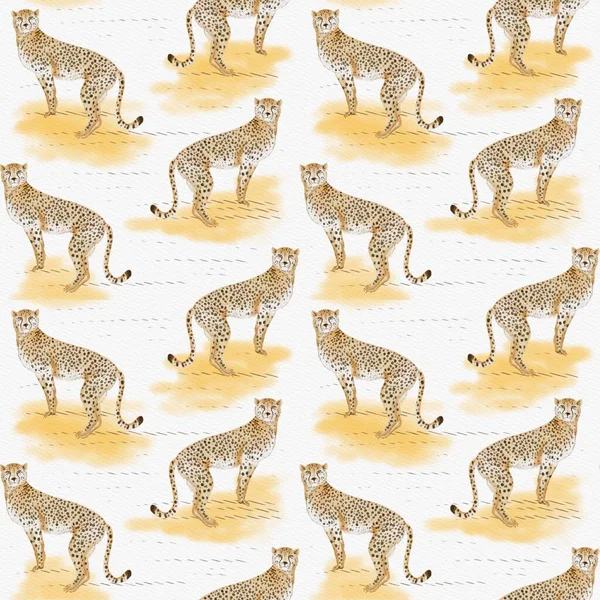 Kusursuz desenli suluboya çitalarla desenli. Moda, tekstil ve çocuk projeleri için seçkin..