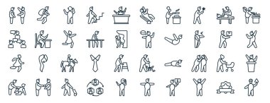 Sırt çantası koşusu, sohbet grubu, kız koşusu, yaşlı bir adamı kaldıran adam, Curier, bebek değiştiren adam, rapor, sunum, diyagram gibi 40 düz insan web simgesi,