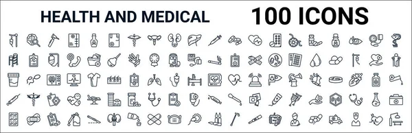 outline set of health and medical line icons. linear vector icons such as neurology,medical walker,smoking,urine,electrocardiogram,syringe,injection,ampoule. vector illustration