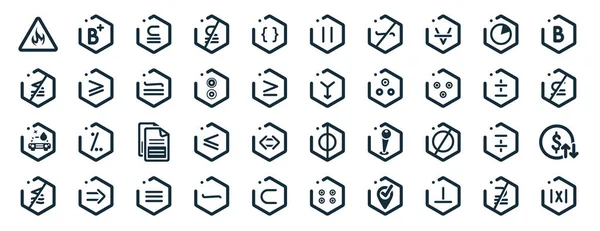 Set Filled Signs Web Icons Glyph Style Calification Neither Less — Stockvektor