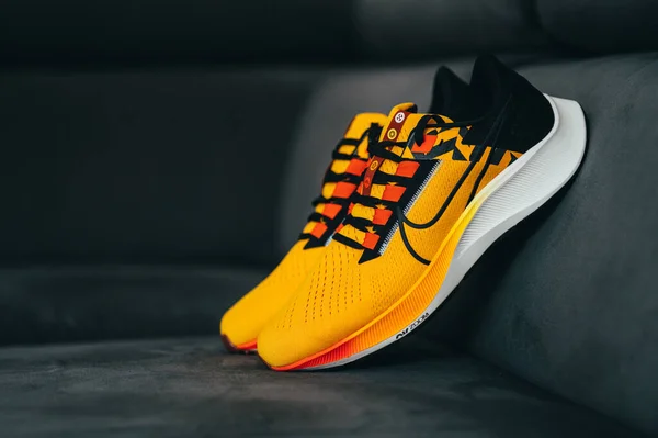 Paris France May 2022 Nike Running Shoes Pegasus Yellow Black — Stock Photo, Image