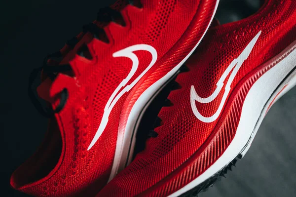 PARIS, FRANCE, MAY 3. 2022: Nike ZoomX Dragonfly Spikes, Bowerman Track Club