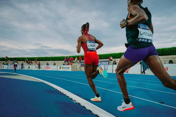 Samorin Slovakia July Track Field Long Distance Professional Race Running —  Fotos de Stock