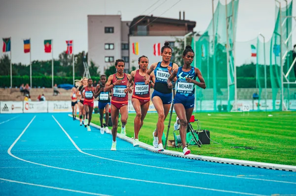 Samorin Slovakia July Women Long Distance Athletics Race Track Field —  Fotos de Stock