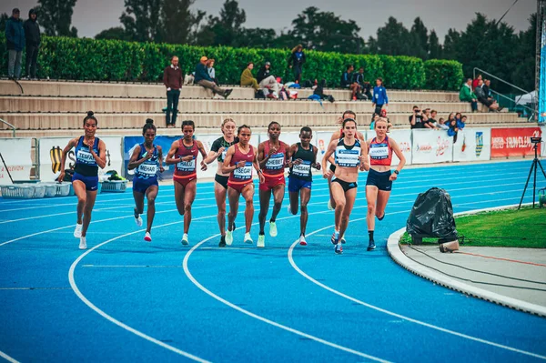 Samorin Eslovenia Anos Julho Foto Pista Campo Início Uma Corrida — Fotografia de Stock