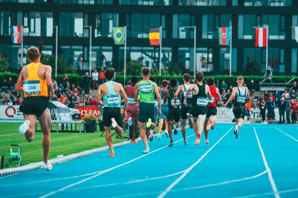 Samorin Slovakia July Running Track Field Professional 800M Male Race — 스톡 사진