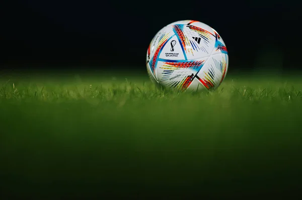 Katar Doha Lipiec 2022 Oficjalny Bal Piłkarski Adidas Fifa World — Zdjęcie stockowe