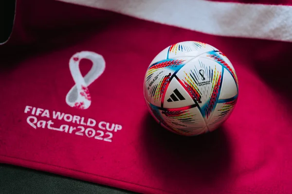 Qatar Doha July 2022 Official Adidas World Cup Football Ball — Photo