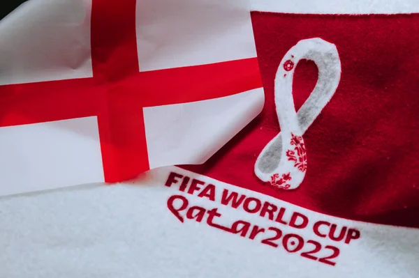 Qatar Doha July 2022 England National Flag Logo Fifa World — Foto de Stock