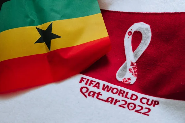 Qatar Doha July 2022 Ghana National Flag Logo Fifa World — Foto de Stock