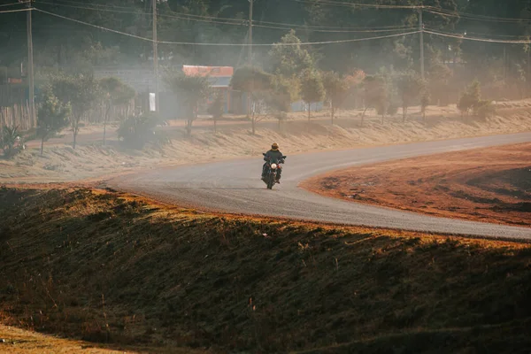 Motorcycle Rider Road Kenya Africa Transport Africa Illustration Photo — Stock Photo, Image
